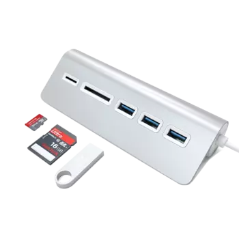 Хаб Satechi Aluminum USB 3.0 & CARD READER ST-3HCRS
