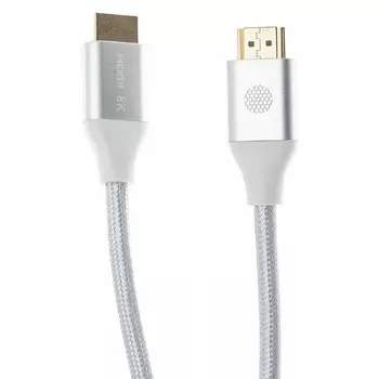 Кабель Cactus HDMI 2.1 m/m 1.8м Серебро CS-HDMI.2.1-1.8