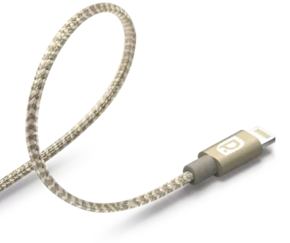 Кабель REQUIRED Braided MFI Lightning to USB Шампань