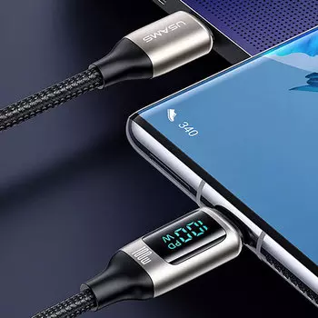 Кабель Usams US-SJ558 Type-C 100W 2м Чёрный