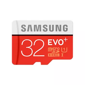 Карта памяти Samsung EVO Plus microSDHC 32Gb Class10 UHS-I U1 + SD Adapter MB-MC32GA/RU