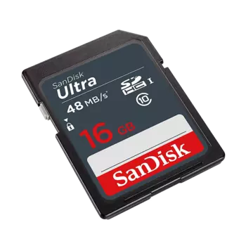 Карта памяти SanDisk Ultra SDHC 16Gb UHS-I U1 Class10 SDSDUNB-016G-GN3IN
