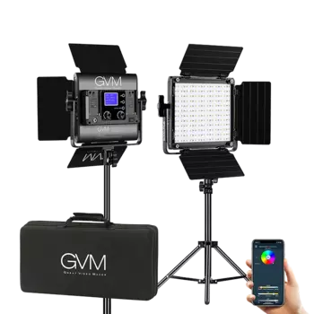 Комплект осветителей GVM 800D-RGB (2шт + софтбоксы) 800D-RGB-2L-Kit
