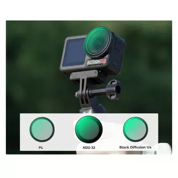 Комплект светофильтров K&F Concept ND2-32, CPL, Black Mist 1/4 для DJI Osmo Action 5 Pro/4/3 (3шт) SKU.2360