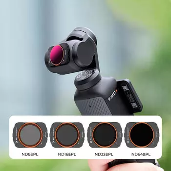 Комплект светофильтров K&F Concept ND/PL для DJI Osmo Pocket 3 (4шт) SKU.2092