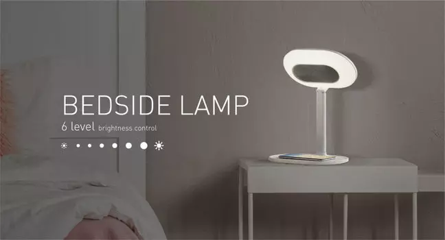 Лампа-зеркало Momax Q.LED с беспроводной зарядкой и акустикой Белое QL3EUW