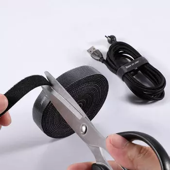 Лента для стяжки Baseus Colourful Circle Velcro strap 3м Чёрный ACMGT-F01