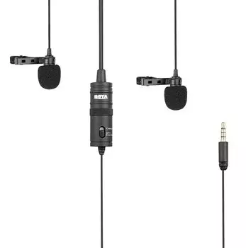 Микрофон петличный двойной BOYA BY-M1DM Стерео