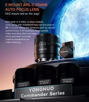Объектив YongNuo Ynlens YN11mm F1.8S DA DSM WL E-mount