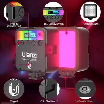 Осветитель Ulanzi VL49 RGB Чёрный 2287