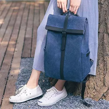 Рюкзак Xiaomi 90 Points Grinder Oxford Casual Тёмный синий Xiaomi 90 Points Grinder Oxford Casual Backpack dark blue