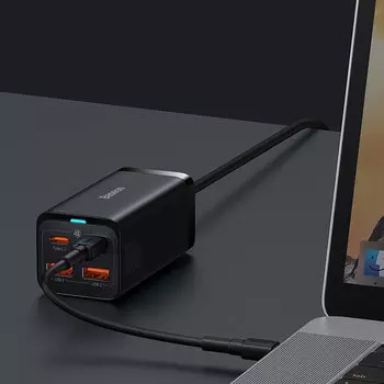 Сетевой адаптер Baseus GaN3 Pro 2U+2C 100W Чёрный CCGP000101