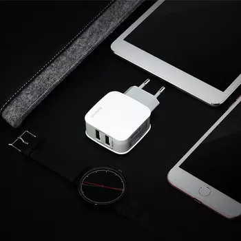 Сетевой адаптер Baseus Letour Dual USB Charger ZCL2B-B02
