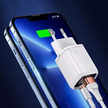 Сетевой адаптер USAMS CC152 T46 33W (EU) Белый CC152TC02