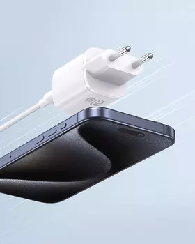 Сетевой адаптер Usams CC248 20W GaN Белый CC248TC02