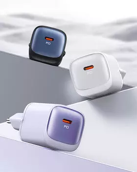 Сетевой адаптер Usams CC248 20W GaN Фиолетовый CC248TC03