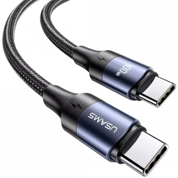 Сетевой адаптер USAMS UCTZ01 T44 100W GaN Чёрный (+ Type-C кабель 1.2м)