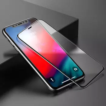 Стекло Baseus 0.3mm Rigid-edge curved-screen tempered glass screen protector для iPhone XR Чёрное SGAPIPH61-AJG01