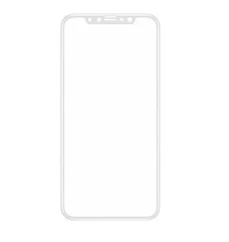 Стекло матовое Baseus 0.23mm Soft 3D для iPhone X Белое SGAPIPHX-BPE02