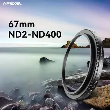 Светофильтр Apexel ND2-400 67мм для смартфона APL-67VND400