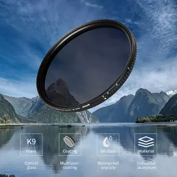 Светофильтр Haida PROII VND (1.5 – 5.0 Stop) 62мм 55376