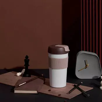 Термокружка Kiss Kiss Fish Rainbow 490мл Белый/Серый