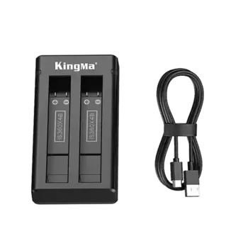 Зарядное устройство двойное KingMa BM066 для аккумуляторов Insta360 X4