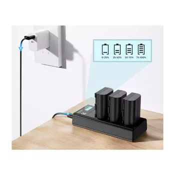 Зарядное устройство K&F Concept Triple Slot для LP-E6NH KF28.0062