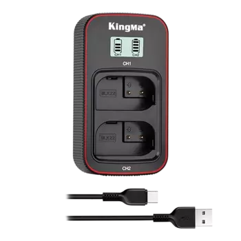 Зарядное устройство KingMa Dual Battery Charger для DMW-BLK22 BM058-BLK22
