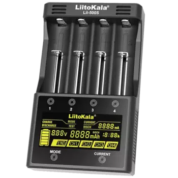 Зарядное устройство LiitoKala Lii-500S LCD + Car Чёрное Lii-500S+car