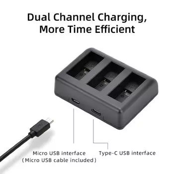 Зарядное устройство тройное KingMa Triple для GoPro Hero 9/10 BM060