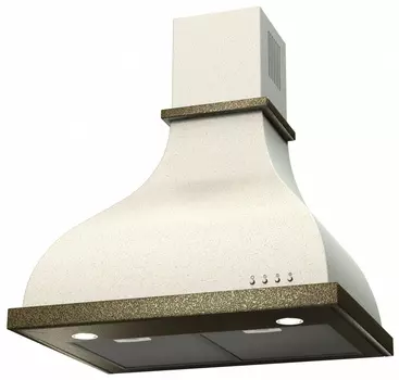 Купольная вытяжка ALISA 600 white/bronze electronic