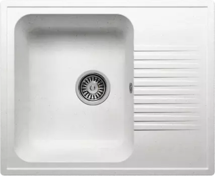 Мойка KOMFORT 1B LR W 610*500 WHITE