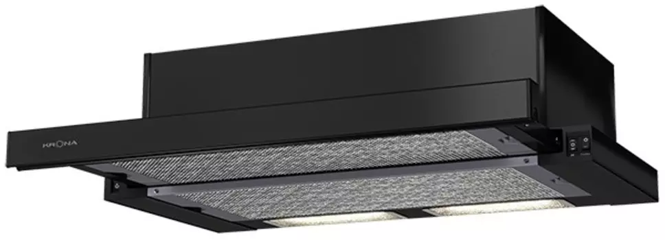 Вытяжка телескопическая KRONA KAMILLA 600 BLACK (2 мотора)