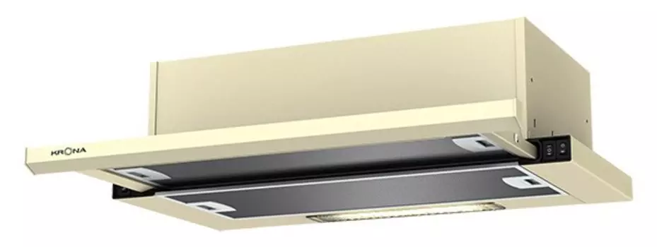 Вытяжка телескопическая KRONA Kamilla slim 600 ivory (1 мотор)