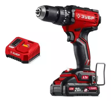 Аккумуляторная дрель-шуруповерт ЗУБР 20В, 65Нм, 1 АКБ LMS 2Ач , бесщеточная ДБУ-65-21