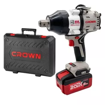 Аккумуляторный гайковерт CROWN CT22056HX-8SC4 BMC 20В, 1500Нм, 3/4", 1*8.0Ач, кейс