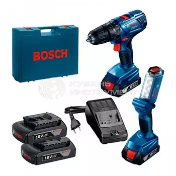 Аккумуляторный набор Bosch (шуруповерт GSR 180-Li и фонарь GLI 18V-300 Li) 06019F8103