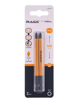 Биты торсионные Rage by Vira PH2*100мм 2шт 554136