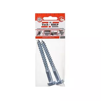 Болт DIN 571 сантехнический оцинк 10х100 2 шт - пакет Tech-Krep 103885