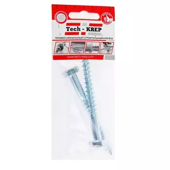 Болт DIN 571 сантехнический оцинк 10х80 2 шт - пакет Tech-Krep 103883