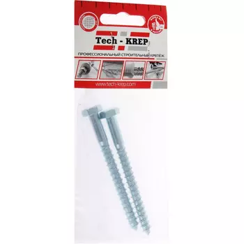 Болт DIN 571 сантехнический оцинк 6х80 2 шт - пакет Tech-Krep 102584