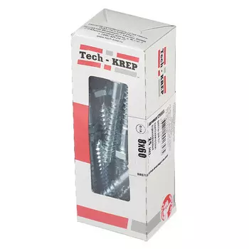 Болт DIN 571 сантехнический оцинк 8х60 25 шт - коробка с ок. Tech-Kr 126555