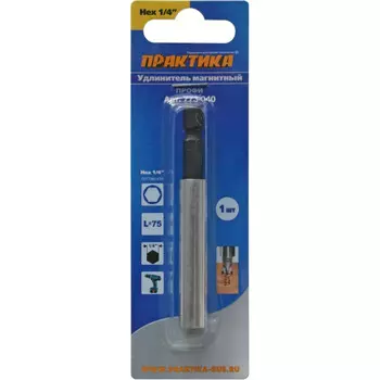Держатель магнитный для бит Практика 75мм 1/4" 773-040
