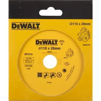 Диск алмазный DeWalt 110*1,6*20мм для dwc410 DT3714-QZ