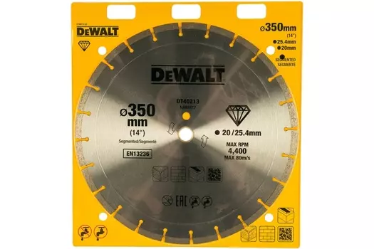 Диск алмазный DeWalt 350*25,4/20мм DT40213-QZ