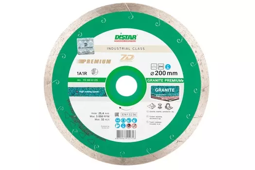 Диск алмазный Distar Granite Premium 1A1R 200*1.7*10*25.4 11320061015
