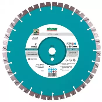 Диск алмазный Distar Technic Advanced 1A1RSS/C3-Н 350*3,5/2,5*15*25,4- 11,5 -24 14320347025