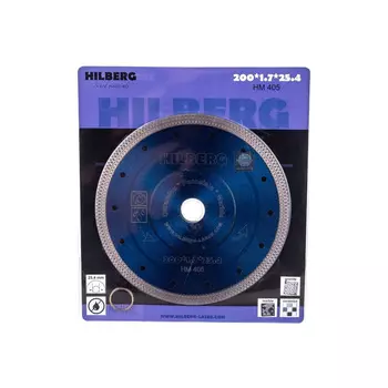 Диск алмазный Hilberg Turbo 200*25,4мм переходное кольцо на 22,23 HM405