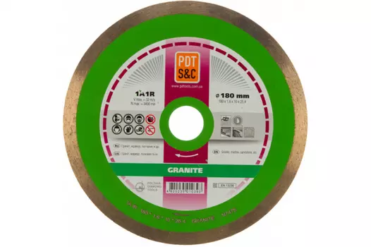 Диск алмазный PDT Granite 1A1R 180*1.6*10*25.4 820401CGR